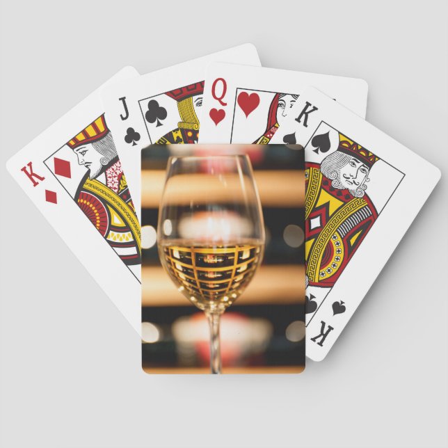 Baraja De Cartas EEUU, Washington, Walla Walla.Copa de vino. (Reverso)