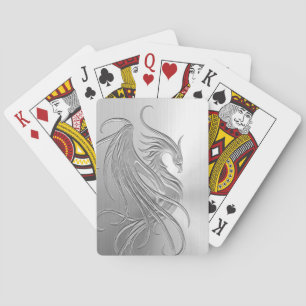 Baraja De Cartas Efecto de acero inoxidable Phoenix