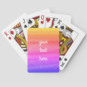 Baraja De Cartas Efecto de madera arco iris