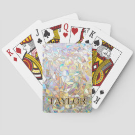 Baraja De Cartas Efecto de vidrio emplomado prismático - Arcoíris p
