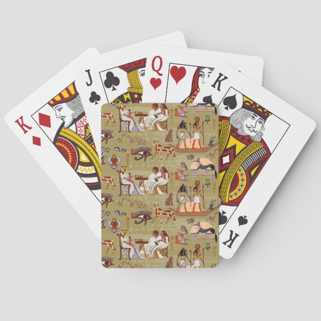 Baraja De Cartas Egipto | Patrón de símbolos (Reverso)