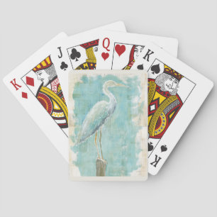 Baraja De Cartas Egret tropical de los pájaros el aún