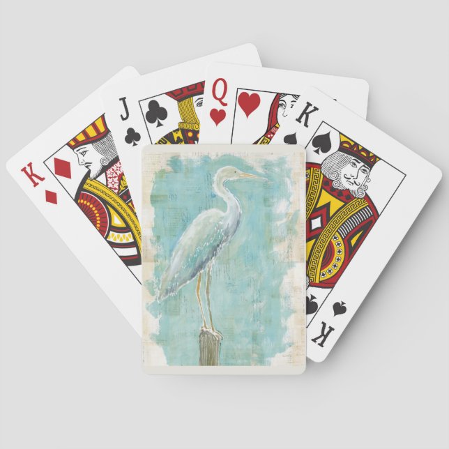 Baraja De Cartas Egret tropical de los pájaros el | aún (Reverso)