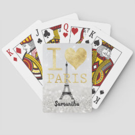 Baraja De Cartas Eiffel Tower Paris and Heart