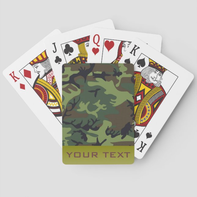 Baraja De Cartas Ejército Camo (Reverso)