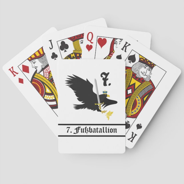Baraja De Cartas El 7. Cubierta de la tarjeta Fuß (Reverso)
