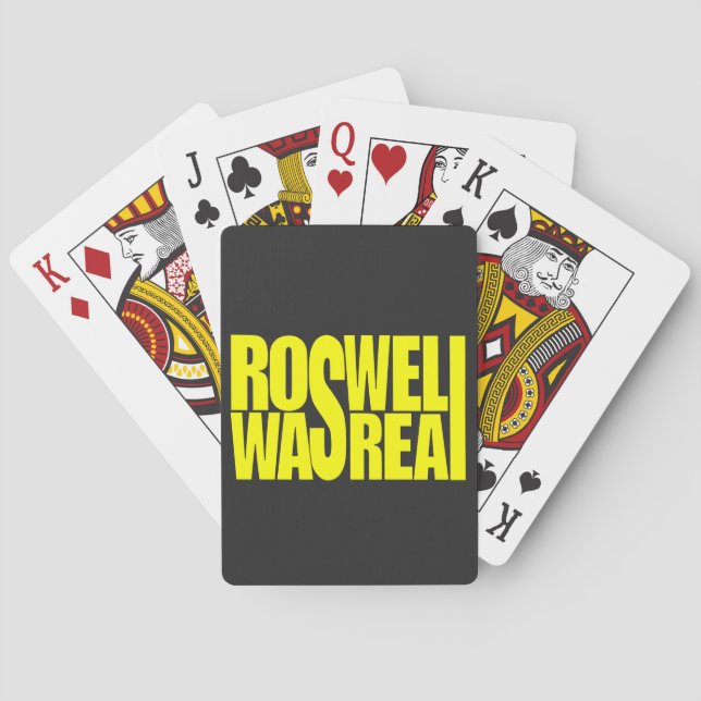 Baraja De Cartas El accidente de Roswell UFO fue real (Reverso)