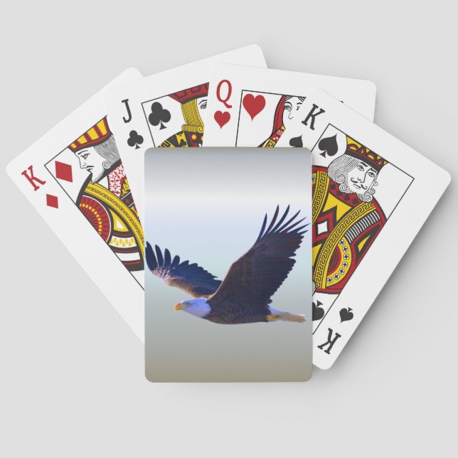 Baraja De Cartas El águila calva volando (Reverso)
