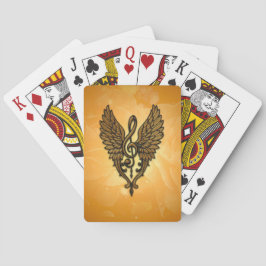 Baraja De Cartas El alma de la melodía, un armazón dorado con alas.