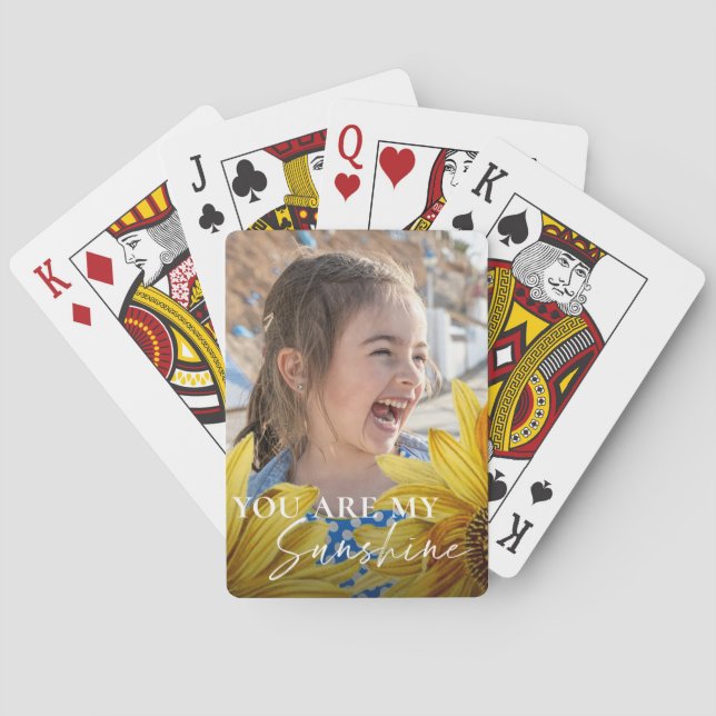 Baraja De Cartas El Amarillo Brillante De Girasol Que Eres Mi Sol (Reverso)