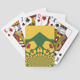 Baraja De Cartas El amor en los colores rastas: Corazones de reggae
