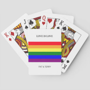 Baraja De Cartas El amor es amor arco iris Bandera del Orgullo LGBT