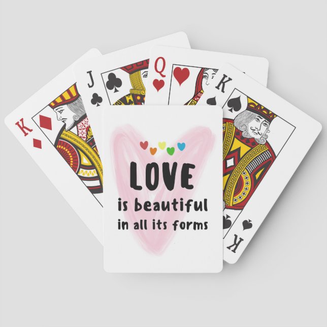 Baraja De Cartas El amor es hermoso en todas sus formas (Reverso)