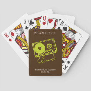 Baraja De Cartas El amor es una mixtape {marrón y verde}