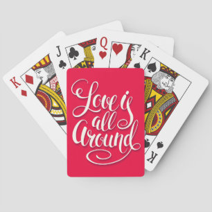 Baraja De Cartas El Amor Está Todo En Torno A Las Letras De Guión R