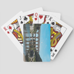Baraja De Cartas El antiguo puente romano en Francia