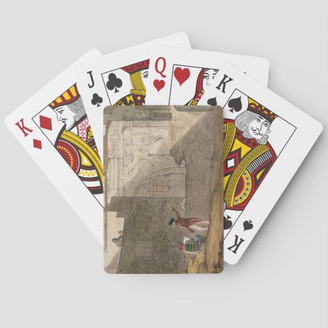 Baraja De Cartas El arco triunfal, Trípoli, platea 4 'de una (Reverso)