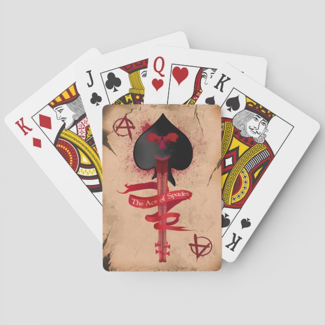 Baraja De Cartas El As de las tarjetas de juego de espadas (Reverso)