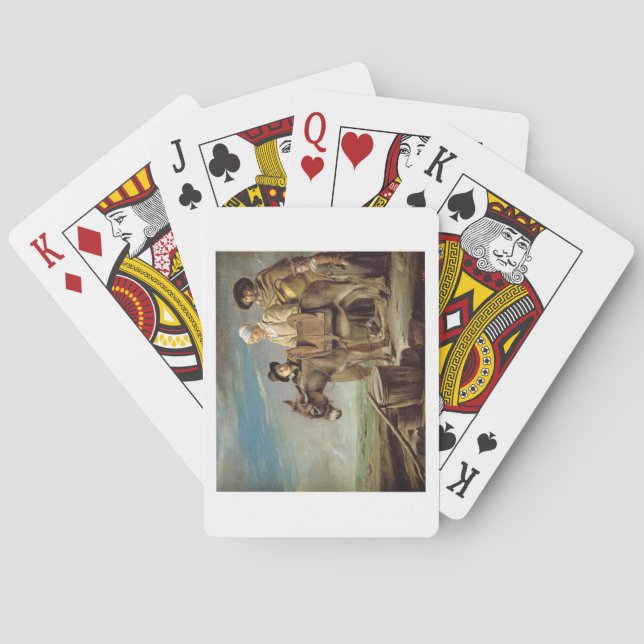 Baraja De Cartas El asno (aceite en lona) (Reverso)
