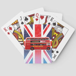 Baraja De Cartas El autobús rojo famoso de Londres