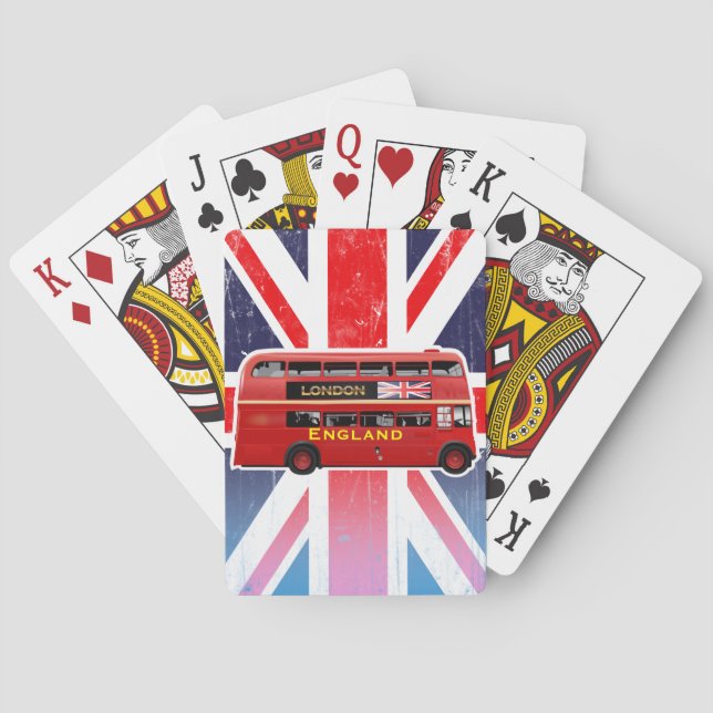 Baraja De Cartas El autobús rojo famoso de Londres (Reverso)