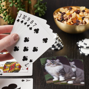 Baraja De Cartas El Banjo del persa: Un deslumbrante gris y blanco