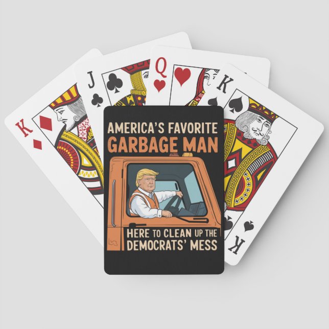 Baraja De Cartas El basurero favorito de Estados Unidos, Trump 45 4 (Reverso)