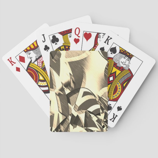 Baraja De Cartas El beige se extiende sobre la imagen marrón con ll (Reverso)
