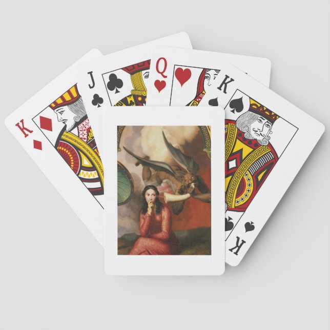 Baraja De Cartas El bien y el mal: el diablo tentando a una joven,  (Reverso)