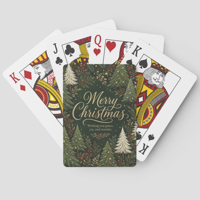 Baraja De Cartas El bosque dorado de Yuletide (Reverso)
