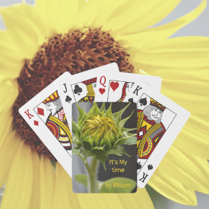 Baraja De Cartas El brote de girasol es mi momento de florecer