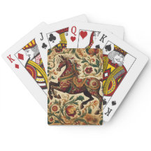 El caballo encantado en flor medieval