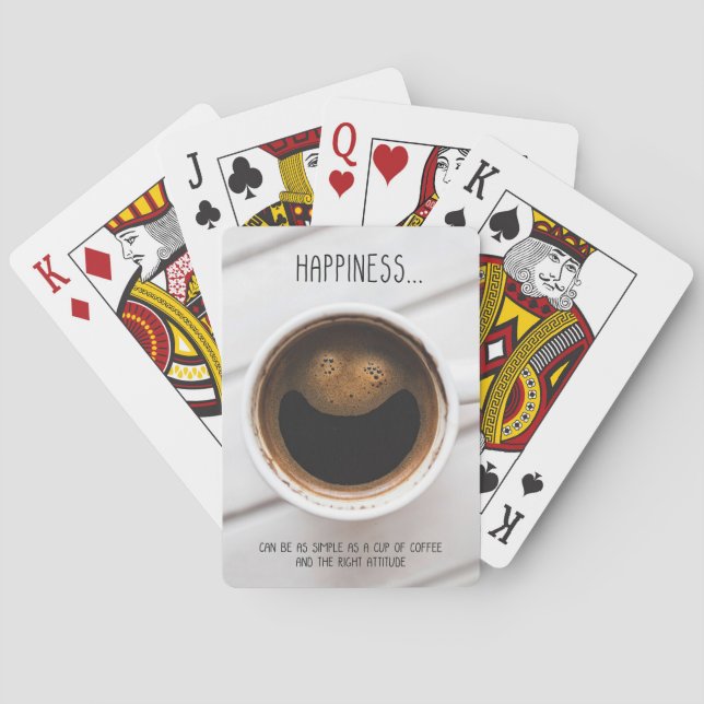 Baraja De Cartas El café de Lover es felicidad (Reverso)