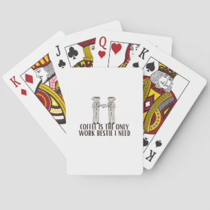 Baraja De Cartas El Café Es El Único Trabajo Que Necesito Clásico