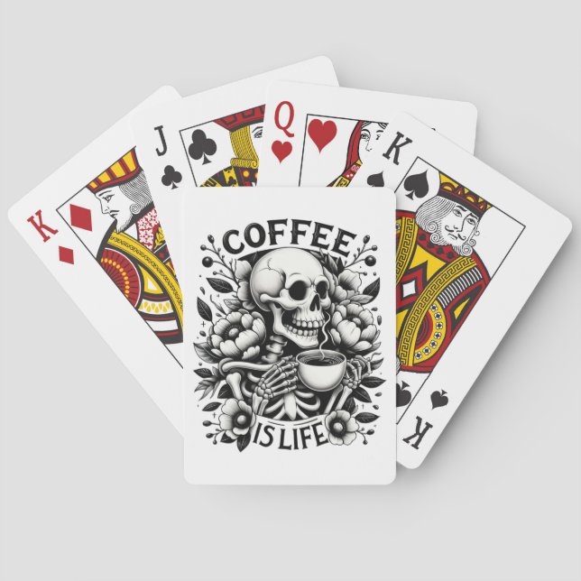 Baraja De Cartas El café es vida (Reverso)