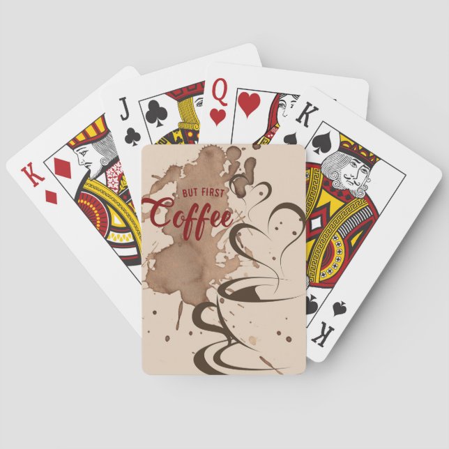 Baraja De Cartas El Café Lover Pero El Primer Café (Reverso)