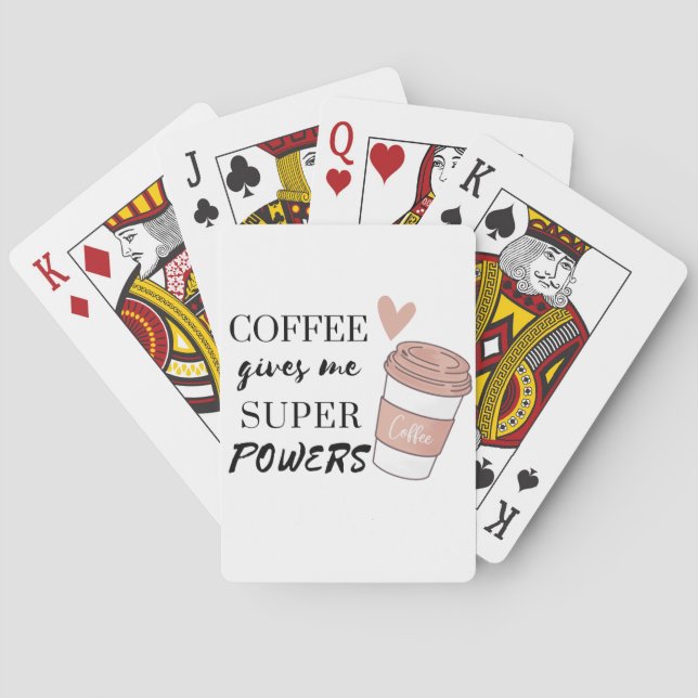 Baraja De Cartas El café me da superpoderes (Reverso)