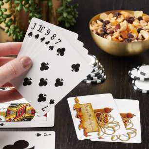 Baraja De Cartas El cálido ambiente festivo de Acción de Gracias de