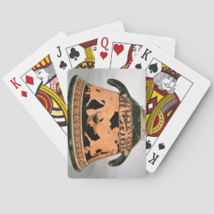 Baraja De Cartas El calix-krater de figuras rojas del ático que rep