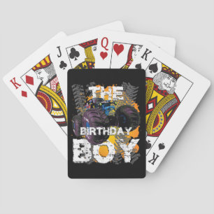 Baraja De Cartas El Camión Monstruo del Niño en su Cumpleaños Famil