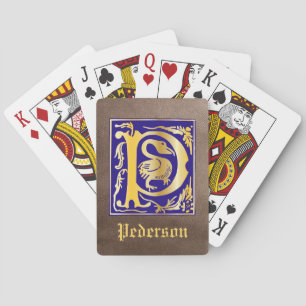 Baraja De Cartas El capital decorativo P de las criaturas míticas d