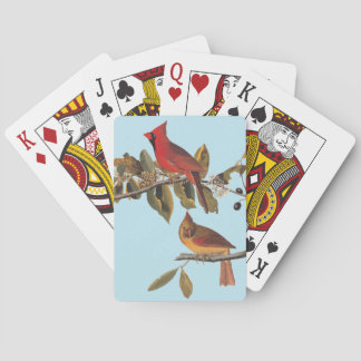 Baraja De Cartas El cardenal Grosbeak Aves Audubon de América Vinta