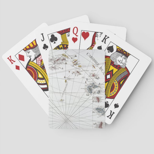 BARAJA DE CARTAS EL CARIBE: MAPA, 1775 (Reverso)