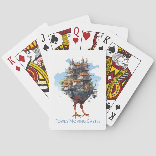 Baraja De Cartas El castillo en movimiento de Fowl (Reverso)