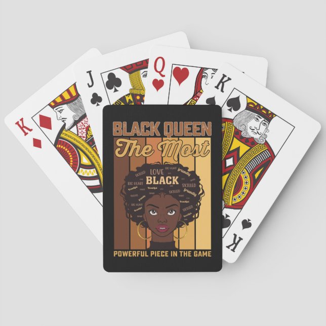 Baraja De Cartas El Chica negro de Melanin el 10 de junio más poder (Reverso)