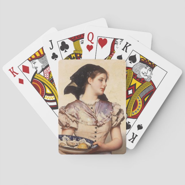 Baraja De Cartas El Chica Oyster (por Karl Gussow) (Reverso)