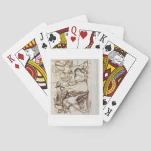 Baraja De Cartas El ciego, 1853 (pluma, tinta, lavado y grafito o