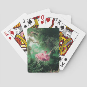 Baraja De Cartas EL COLUMPIO, verde rosa