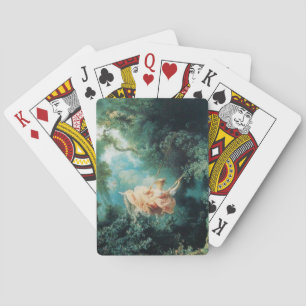 Baraja De Cartas EL COLUMPIO ,verde rosa