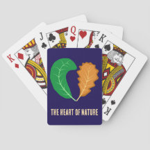 El Corazón de la Naturaleza Hojas verdes y marrone